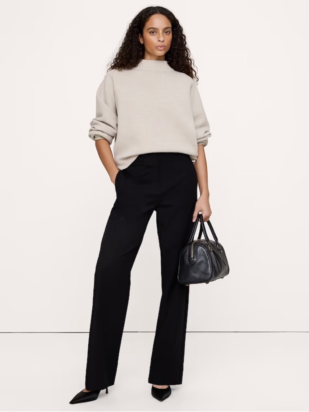Banana Republic Black Straight Trousers